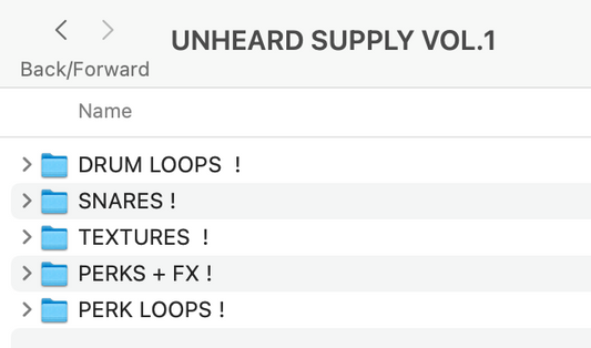 SUPPLY VOLUME ONE (DRUMS AND TEXTURES)